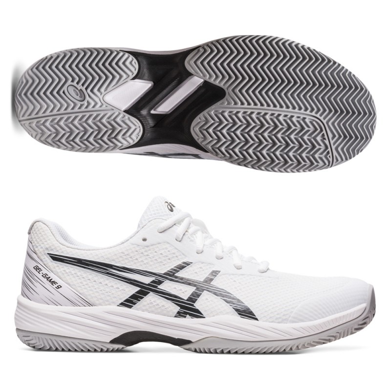 Asics Gel Game 9 Clay white black Asics Gel Game 9 Clay white black
