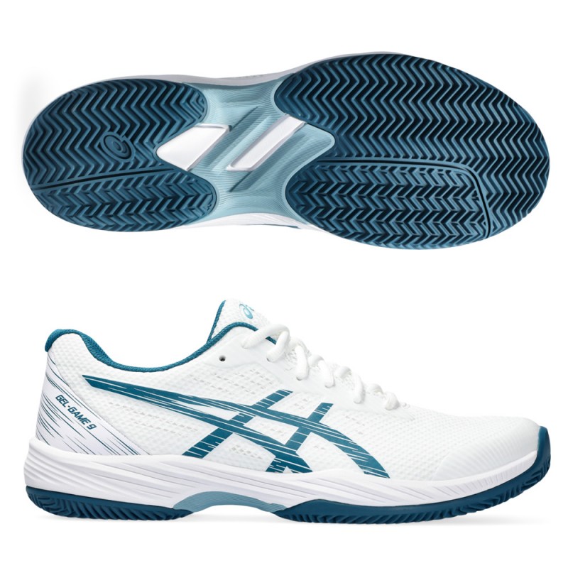 Asics Gel Game 9 Zapatillas de Tenis Hombre - White/Restful Teal