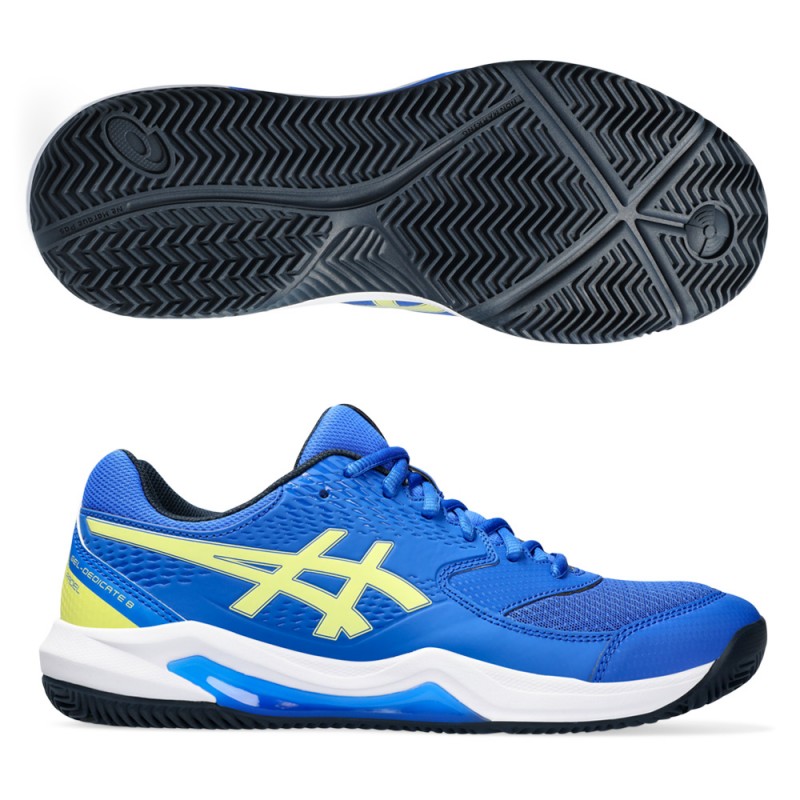 Asics Gel Dedicate 8 Padel illusion blue glow yellow