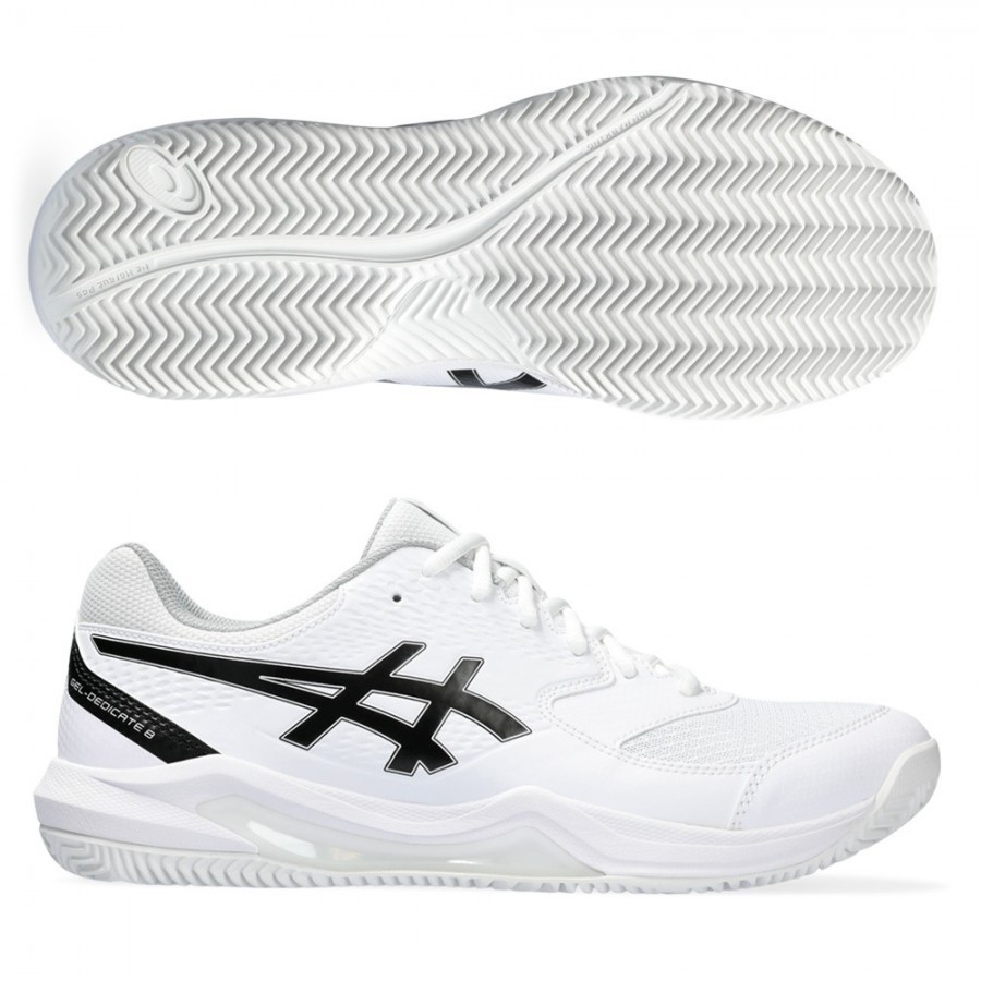 mediodía preocupación bostezando Asics Gel Dedicate 8 Clay white black - Zona de Padel