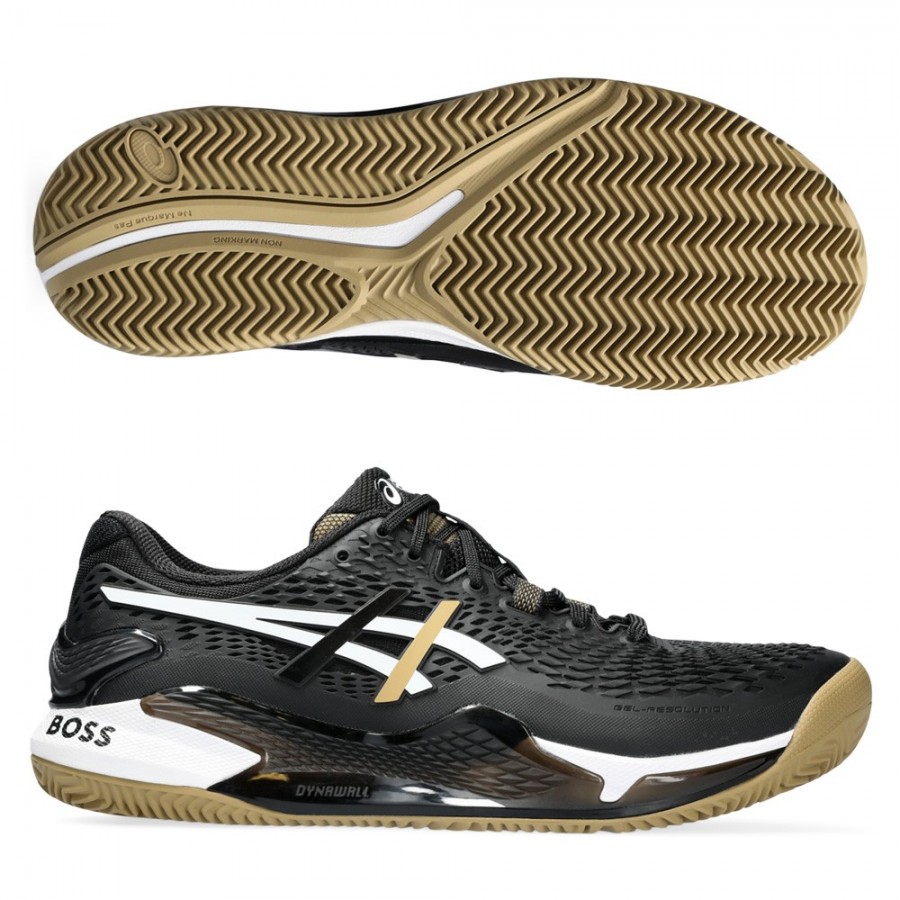 Men's GEL-RESOLUTION 9, Black/Camel, Tennis Shoes