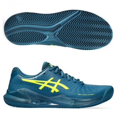 Padel shoes Asics Gel Challenger 14 Clay restful teal safety yellow