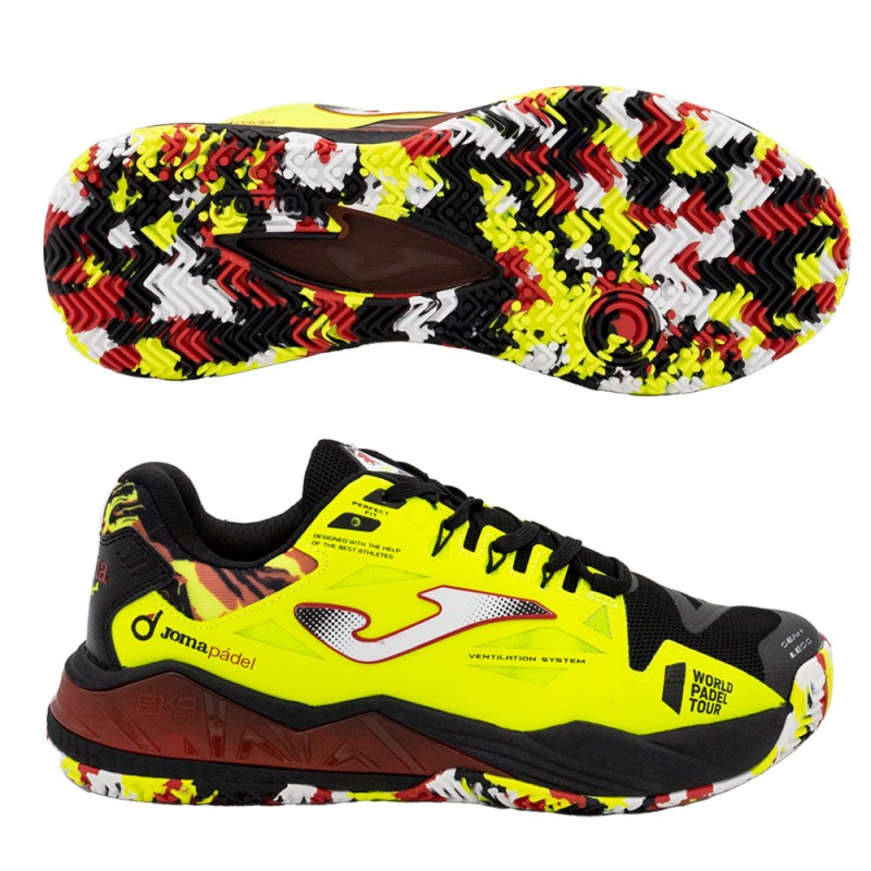 Padel shoes Joma T.SPIN 2309 black yellow fluor 2023 Padel shoes Joma T.SPIN 2309 black yellow fluor 2023