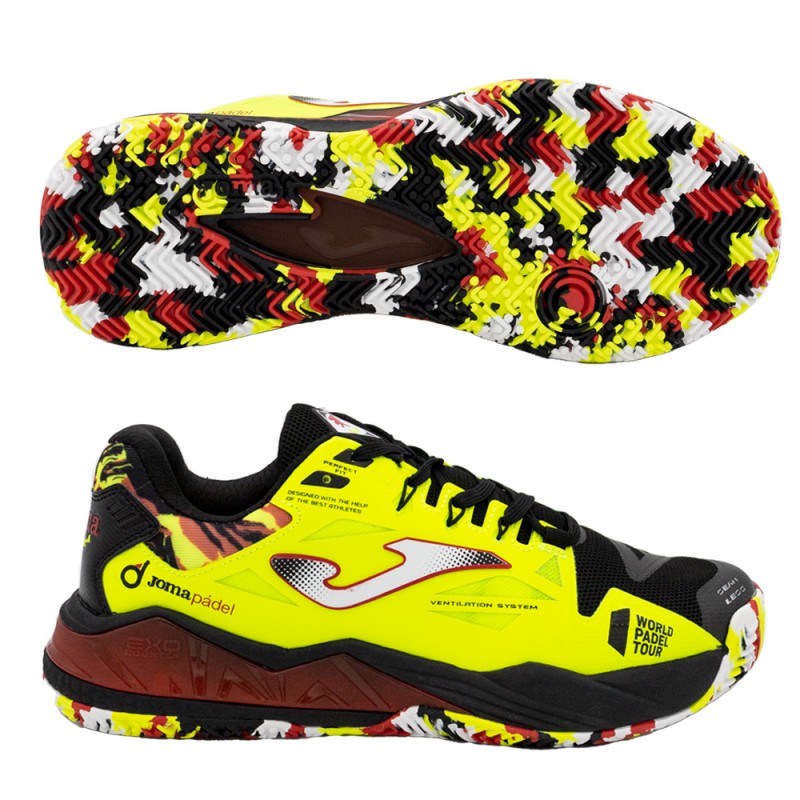 Padel shoes Joma T.SPIN 2309 black yellow fluor 2023