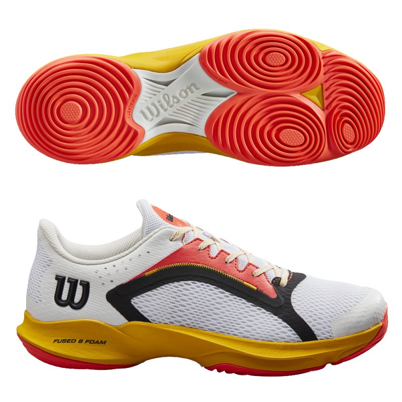 Padel shoes Wilson Hurakn 2.0 white old gold 2023 Padel shoes Wilson Hurakn 2.0 white old gold 2023