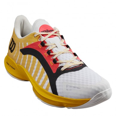 Padel shoes Wilson Hurakn Pro white old gold 2023