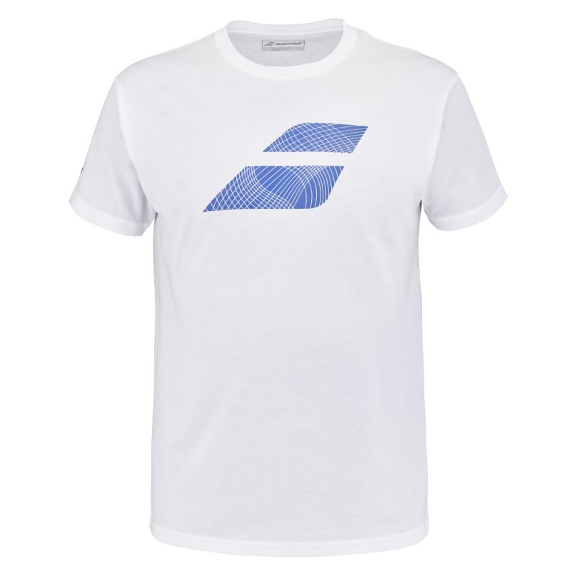 T-shirt Babolat Exercise Big Flag Men white T-shirt Babolat Exercise Big Flag Men white