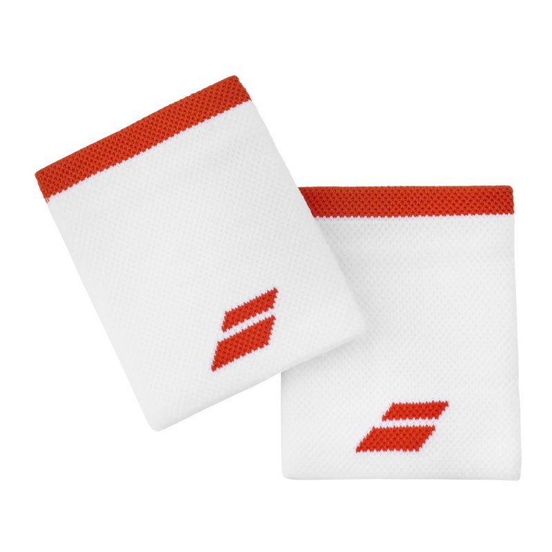 Wristbands Babolat Logo Jumbo White Red Wristbands Babolat Logo Jumbo White Red