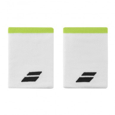 Wristbands Babolat Logo Jumbo white aereo