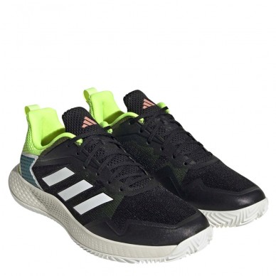 Padel shoes Adidas Defiant Speed M Clay black white bright royal 2023