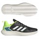 Padel shoes Adidas Defiant Speed M Clay black white bright royal 2023