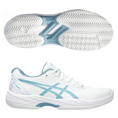 Padel shoes Asics Gel Game 9 Clay white gris blue