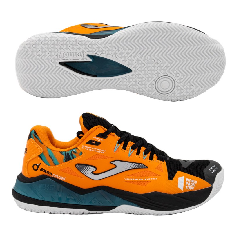 Padel shoes Joma Spin Men 2308 Orange Black 2023 Padel shoes Joma Spin Men 2308 Orange Black 2023