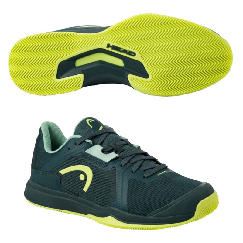 Padel shoes Head Sprint Team 3.5 Clay forest green 2023 Padel shoes Head Sprint Team 3.5 Clay forest green 2023