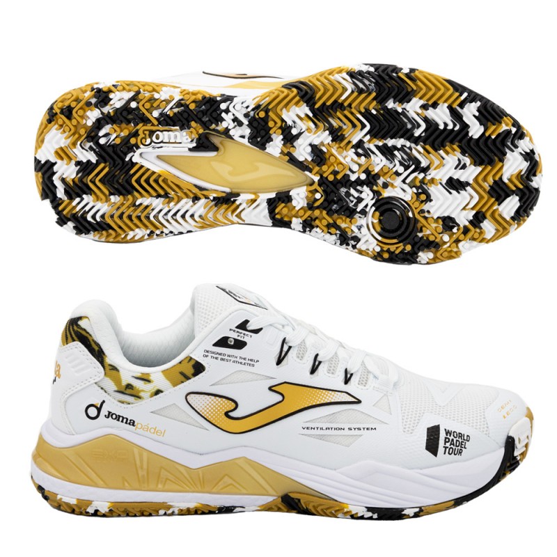 Padel shoes Joma Spin Men 2332 White Gold 2023 Padel shoes Joma Spin Men 2332 White Gold 2023