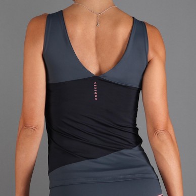 T-shirt Endless Curve Black Titanium