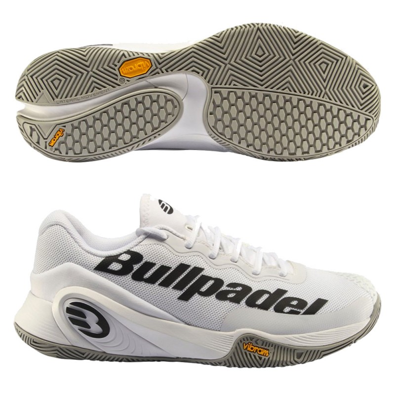Padel shoes Bullpadel Hack Vibram 23I white Padel shoes Bullpadel Hack Vibram 23I white