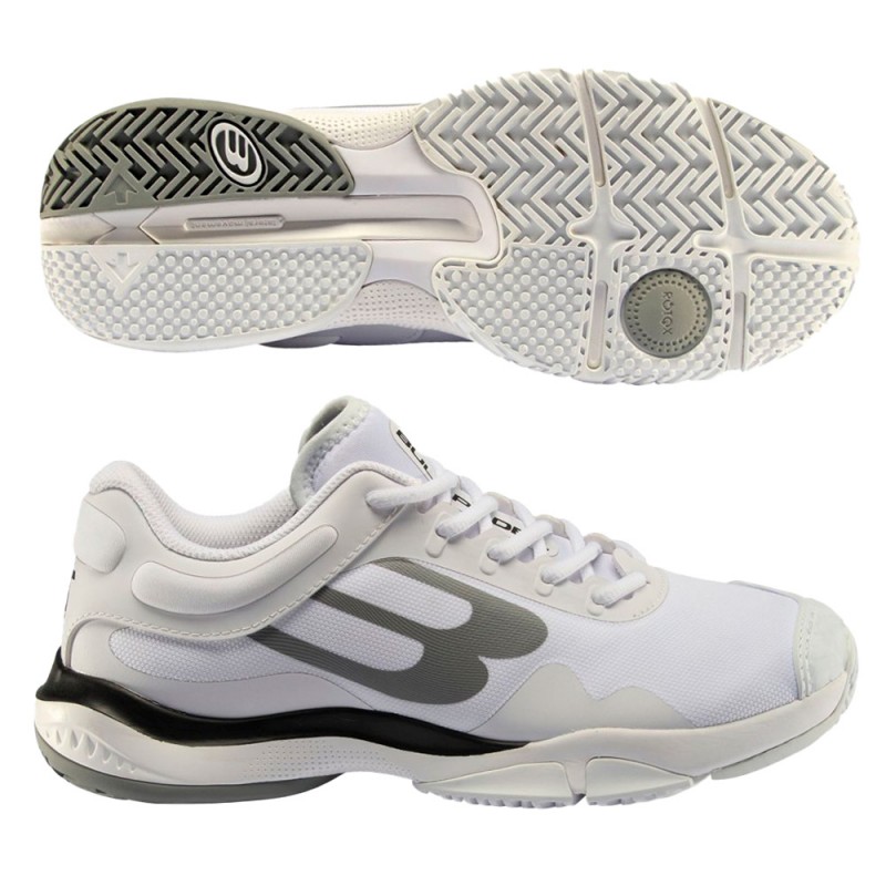 Padel shoes Bullpadel Flow Hybrid Fly 23I white black Padel shoes Bullpadel Flow Hybrid Fly 23I white black