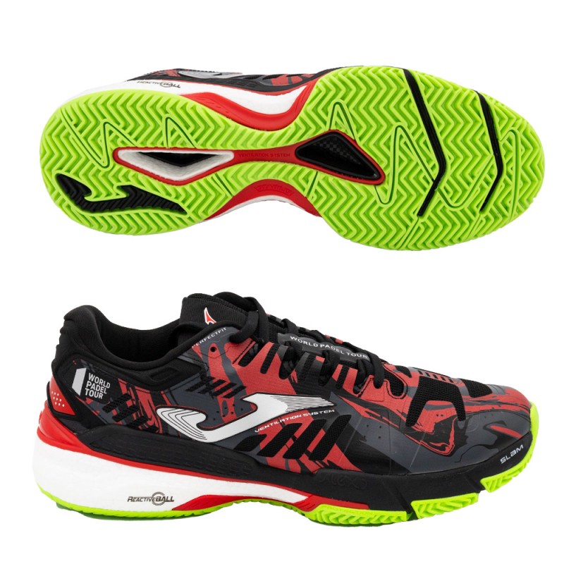 Padel shoes Joma Slam Men 2301 black red 2023 Padel shoes Joma Slam Men 2301 black red 2023