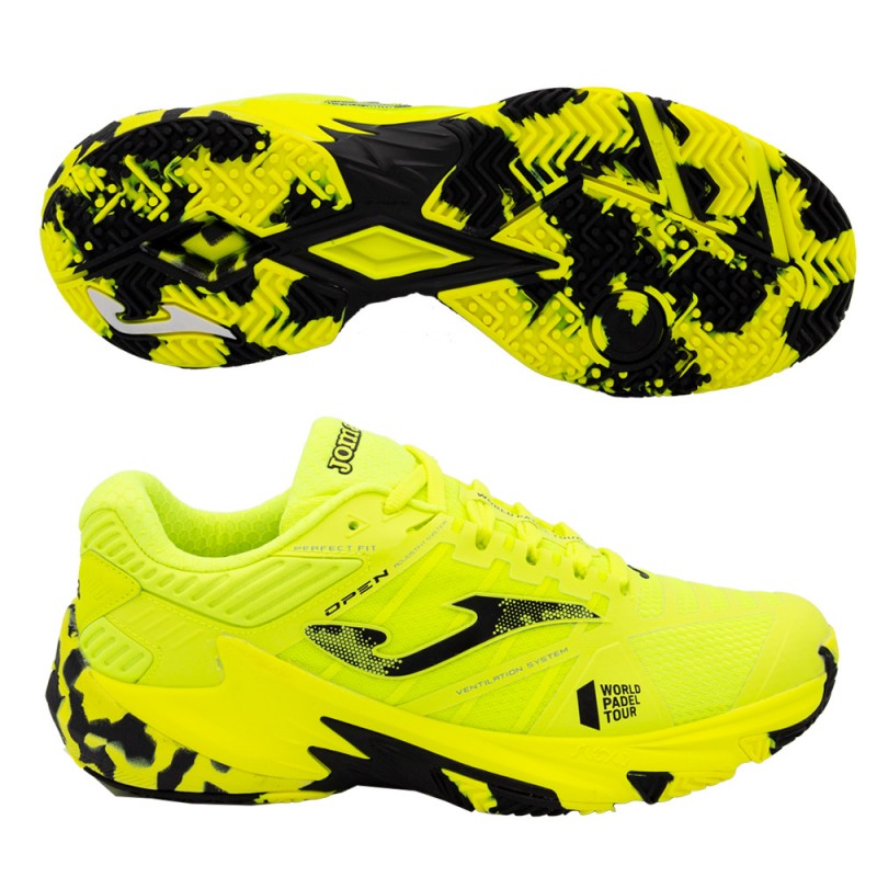 Padel Shoes Joma Open Men 2309 fluorescent yellow 2023 Padel Shoes Joma Open Men 2309 fluorescent yellow 2023