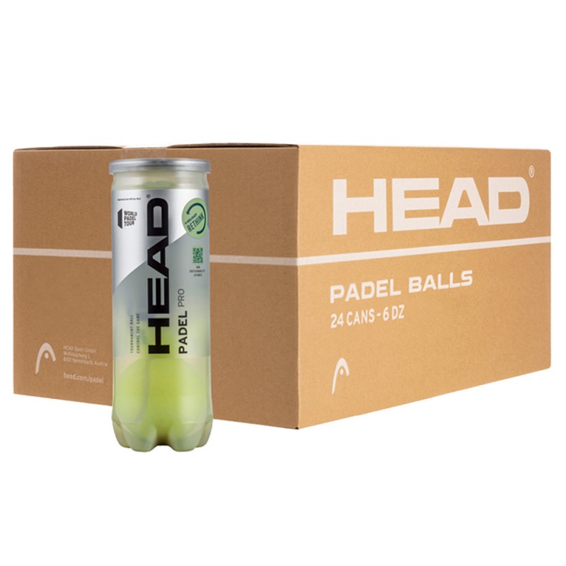 Bote 3 pelotas de pádel con presión - Head 3B