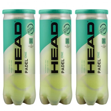 Pack 3 bottles pelotas Head Padel One