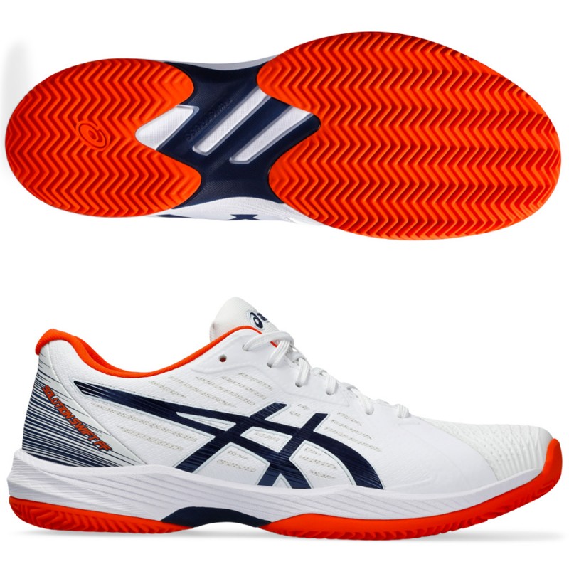 Asics Solution Swift FF Clay white blue expanse 2024 padel shoes Asics Solution Swift FF Clay white blue expanse 2024 padel shoes