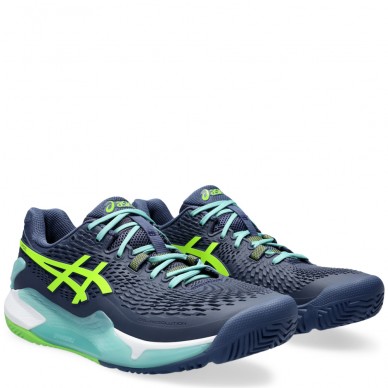 Asics Gel Resolution 9 Padel thunder blue electric lime 2024 padel shoes