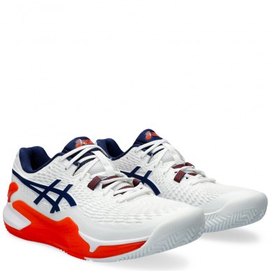 Asics Gel Resolution 9 Clay white blue expanse 2024 padel shoes