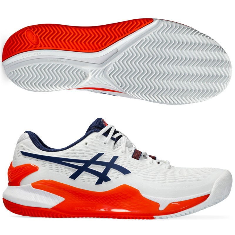 Asics Gel Resolution 9 Clay white blue expanse 2024 padel shoes