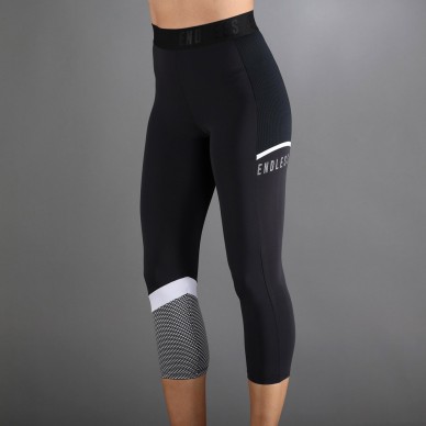 Leggings Endless Line Pocket 7/8 black white