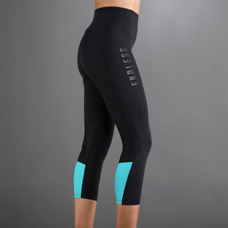 Leggings Endless Indy 7/8 black blue Leggings Endless Indy 7/8 black blue