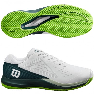 Wilson Rush Pro Ace Clay white ponderosa green 2024 padel shoes