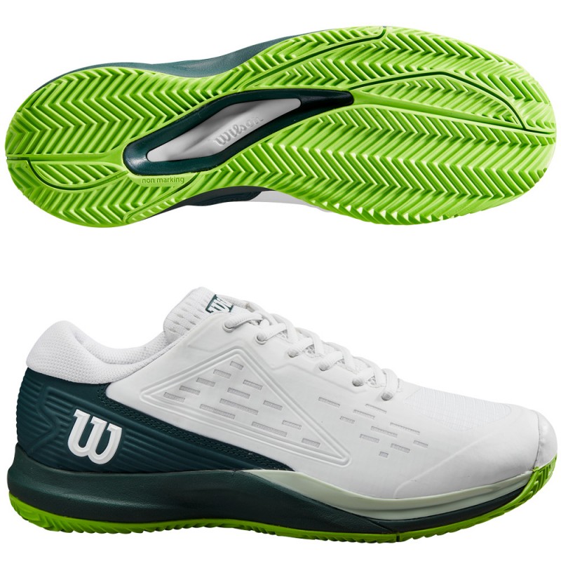 Wilson Rush Pro Ace Clay white ponderosa green 2024 padel shoes Wilson Rush Pro Ace Clay white ponderosa green 2024 padel shoes