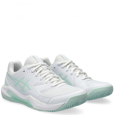 Asics Gel Dedicate 8 Clay white pale blue 2024 padel shoes