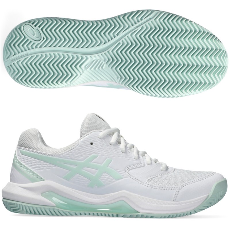 Asics Gel Dedicate 8 Clay white pale blue 2024 padel shoes