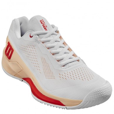 Wilson Rush Pro 4.0 W Clay white peach 2024 padel shoes