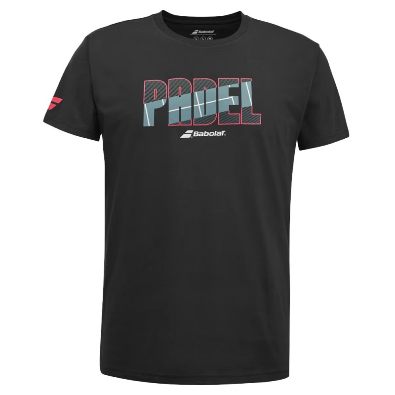 t-shirt Babolat Cotton Tee men black t-shirt Babolat Cotton Tee men black