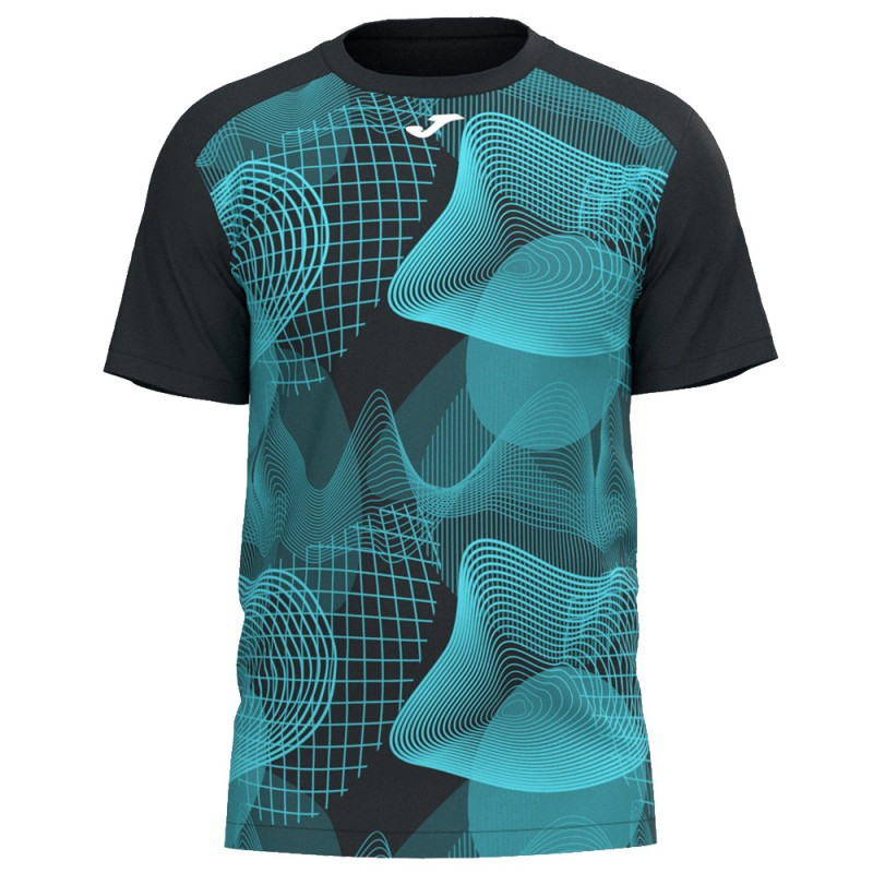 t-shirt Joma Challenge black turquoise t-shirt Joma Challenge black turquoise