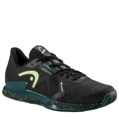 Head Sprint Pro 3.5 Clay black forest green 2024 padel shoes