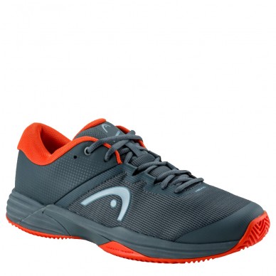 Head Revolt Evo 2.0 Clay dark grey orange 2024 padel shoes