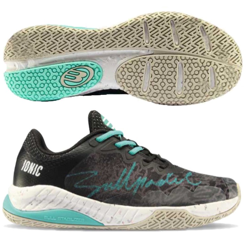 Bullpadel Ionic W 24V black turquoise 2024 padel shoes Bullpadel Ionic W 24V black turquoise 2024 padel shoes
