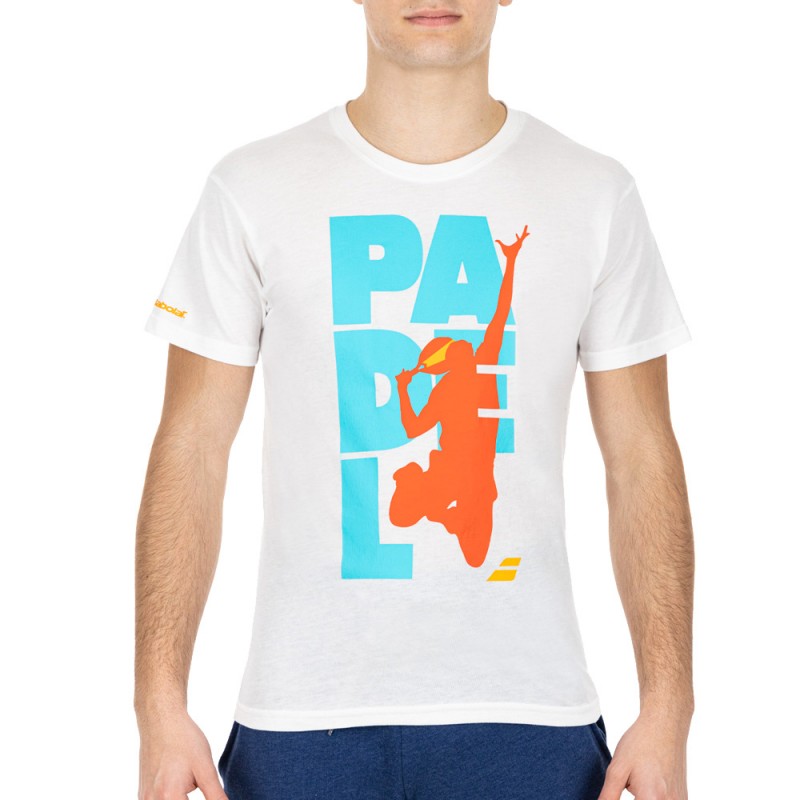 T-Shirt Babolat Cotton TEE Padel white T-Shirt Babolat Cotton TEE Padel white