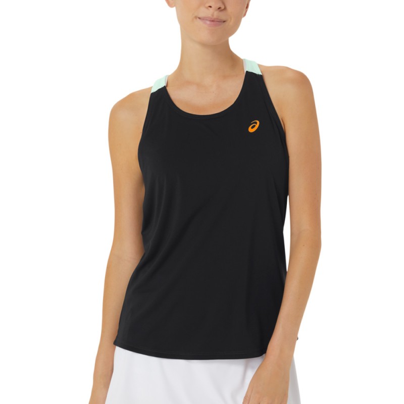 T-Shirt Asics Court Tank black mint tint T-Shirt Asics Court Tank black mint tint