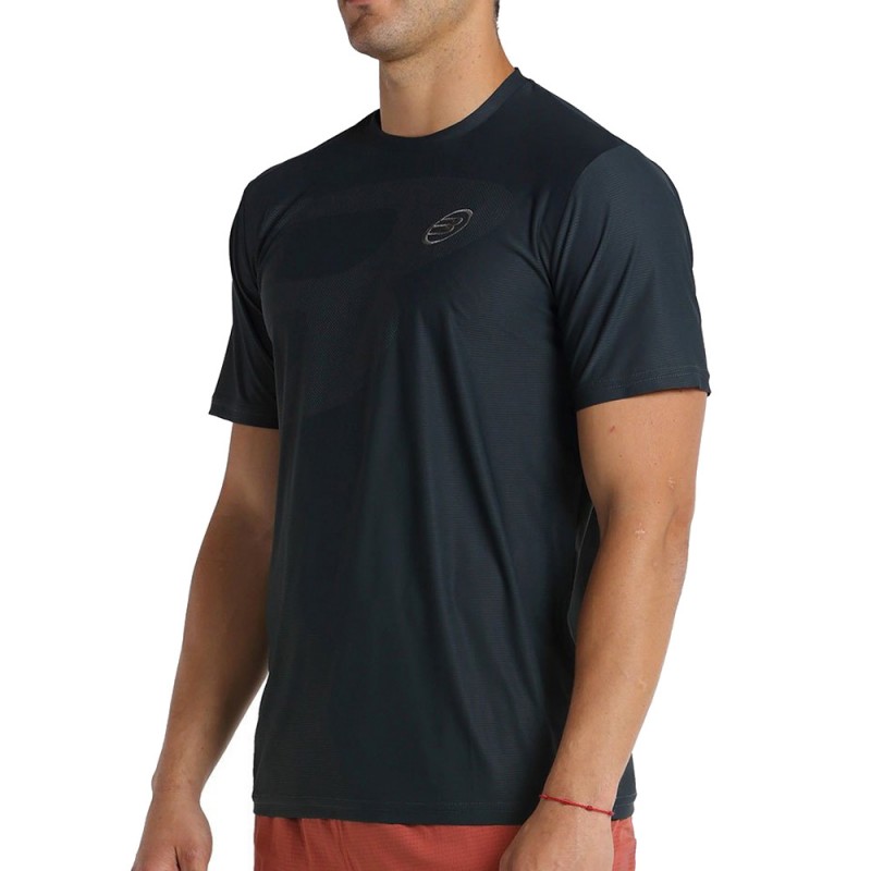 t-shirt Bullpadel Unale shiny black Black t-shirt Bullpadel Unale shiny black Black