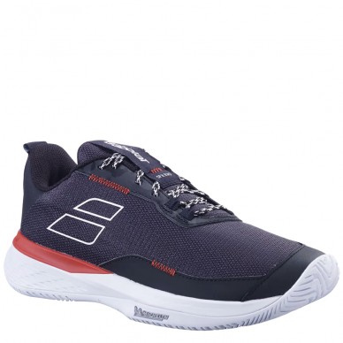 Babolat SFX Evo Clay Men black fiesta red 2024 padel shoes