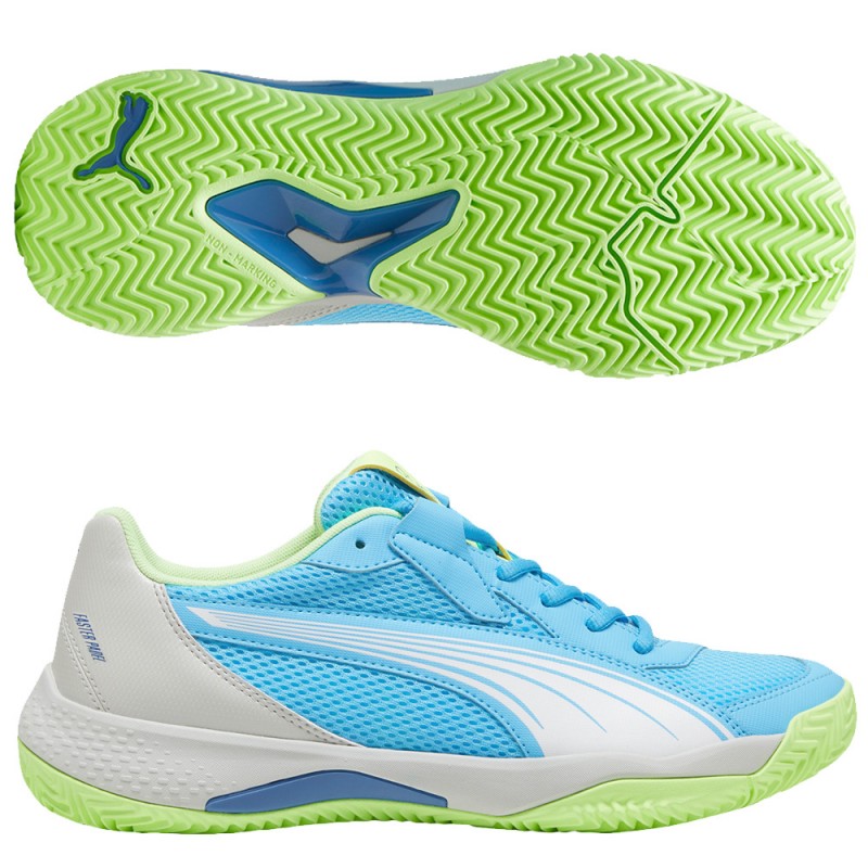 Puma NOVA Court luminous blue white gray 2024 padel shoes