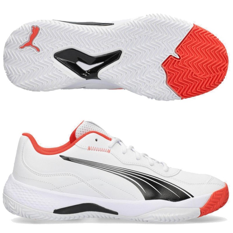 Puma NOVA Smash white black active red 2024 padel shoes