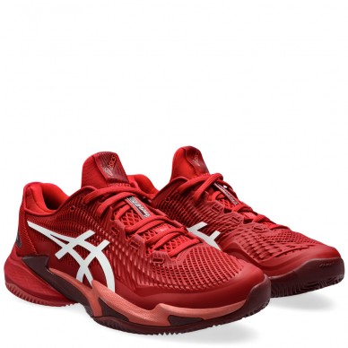 Asics Court FF 3 Novak Clay cranberry white 2024 padel shoes