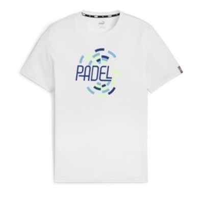 t-shirt Puma Individual White graphic